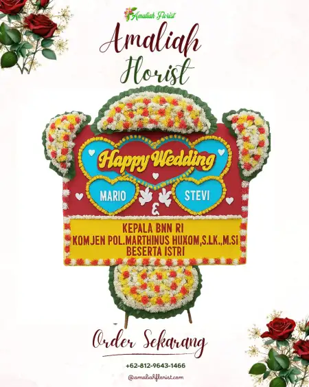 Papan Bunga Pernikahan Plaju Darat